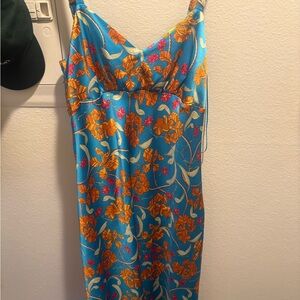 Sofia by Sofia Vergara Blue Floral Maxi Dress